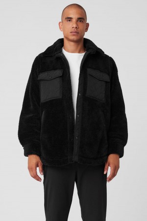 Alo Yoga Sherpa Edge Shacket Uomo Giacca Nere | Italia XJR-037859