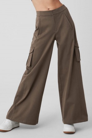 Alo Yoga Show Off Cargo Wide Leg Donna Pant Verde Oliva | Italia MPW-147852