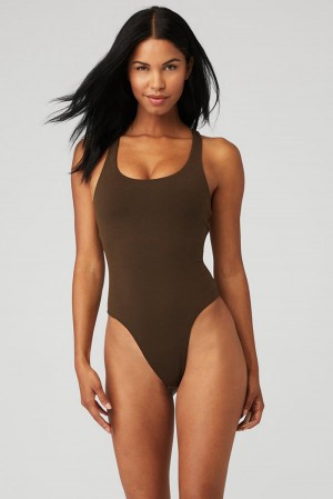 Alo Yoga Sleek Back Donna Body Espresso | Italia MHK-234798