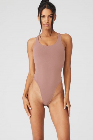 Alo Yoga Sleek Back Donna Body Smoky Quartz | Italia OYG-085371