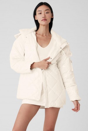 Alo Yoga Snomoto Donna Giacca Puffer Ivory | Italia QHY-253684