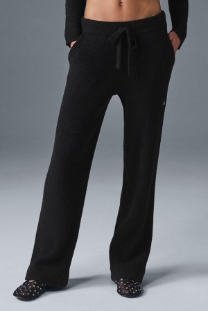 Alo Yoga Snuggle Up Sweater High-Waist Wide Leg Donna Pant Nere | Italia MUL-135429