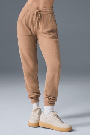 Alo Yoga Soho Donna Sweatpant Toasted Almond | Italia TSI-618759