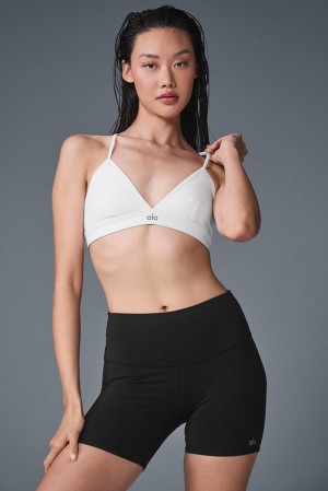 Alo Yoga Splendor Donna Reggiseno Bianche Nere | Italia RNZ-862749