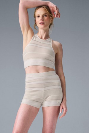 Alo Yoga Sport Play Knit Donna Reggiseno Ivory / Alabaster | Italia XVG-165982