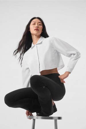 Alo Yoga Take Me Out Button Up Donna Top Corti Bianche | Italia LYP-057938