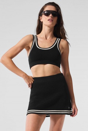 Alo Yoga Tennis Club Sweater Knit Donna Reggiseno Nere | Italia SGE-184562