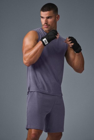 Alo Yoga The Triumph Muscle Uomo Tank Italian Plum | Italia XMN-327691