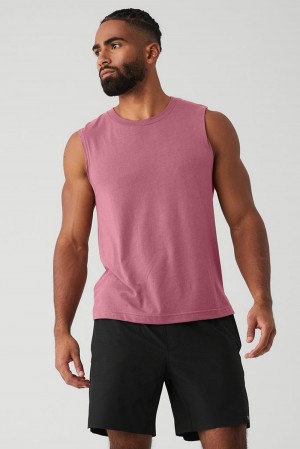 Alo Yoga The Triumph Muscle Uomo Tank Mars Clay | Italia XOB-520631