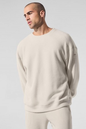 Alo Yoga Triumph Restore Crew Neck Uomo Felpa Bone | Italia PHY-498725