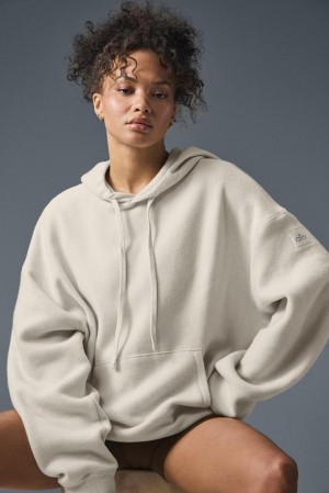 Alo Yoga Triumph Restore Donna Felpa con Cappuccio Bone | Italia XHI-365912