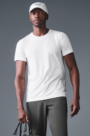 Alo Yoga Triumph Uomo Tee Bianche | Italia CIJ-245061