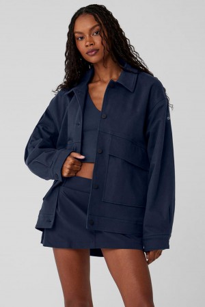 Alo Yoga Unisex One Up Donna Giacca Blu Marino | Italia ULP-201973