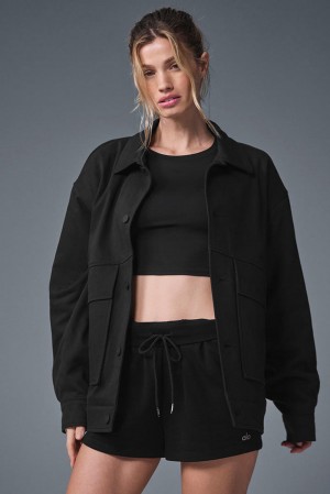 Alo Yoga Unisex One Up Donna Giacca Nere | Italia UXD-529014