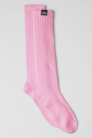 Alo Yoga Unisex Scrunch Uomo Sock Rosa | Italia NIR-085273
