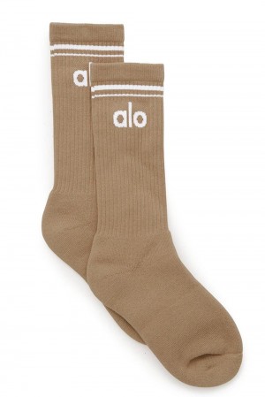 Alo Yoga Unisex Throwback Uomo Sock Bianche | Italia HSQ-652730