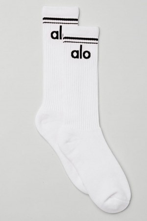 Alo Yoga Unisex Throwback Uomo Sock Bianche Nere | Italia BHV-153840