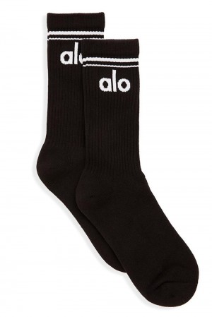 Alo Yoga Unisex Throwback Uomo Sock Nere Bianche | Italia VCS-316905