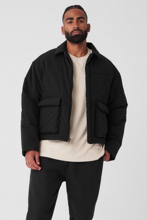 Alo Yoga Voyage Utility Cargo Uomo Giacca Nere | Italia BZJ-453206