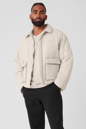 Alo Yoga Voyage Utility Cargo Uomo Giacca Bone | Italia ZOD-083169