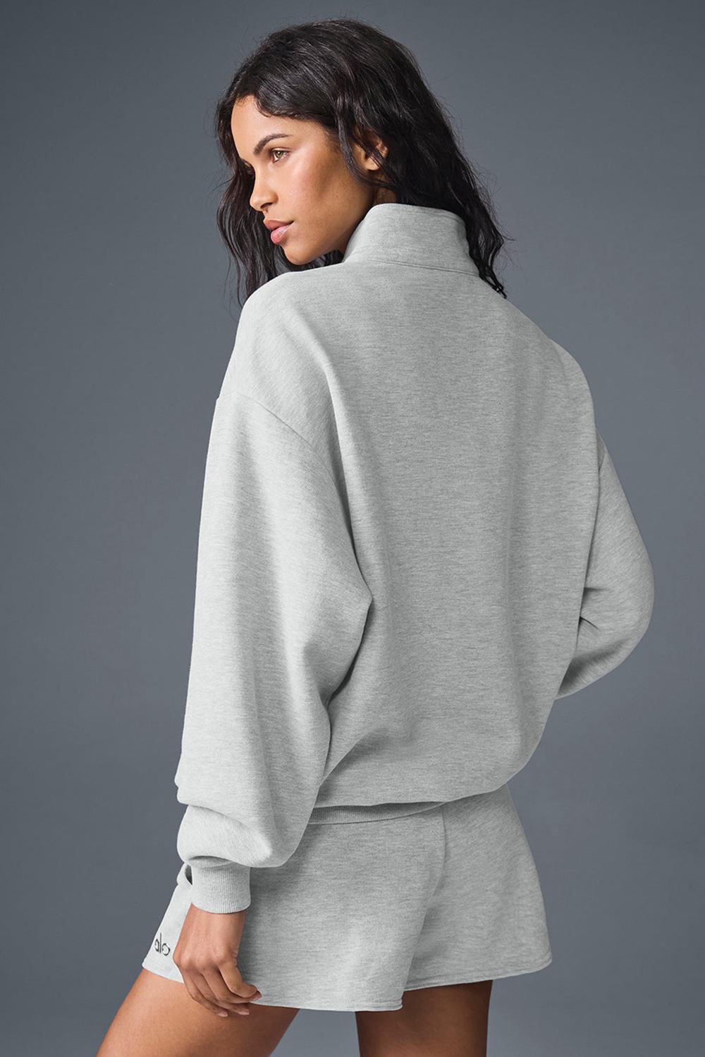 Alo Yoga Accolade 1/4 Zip Donna Pullover Grigie | Italia  JLE-236571