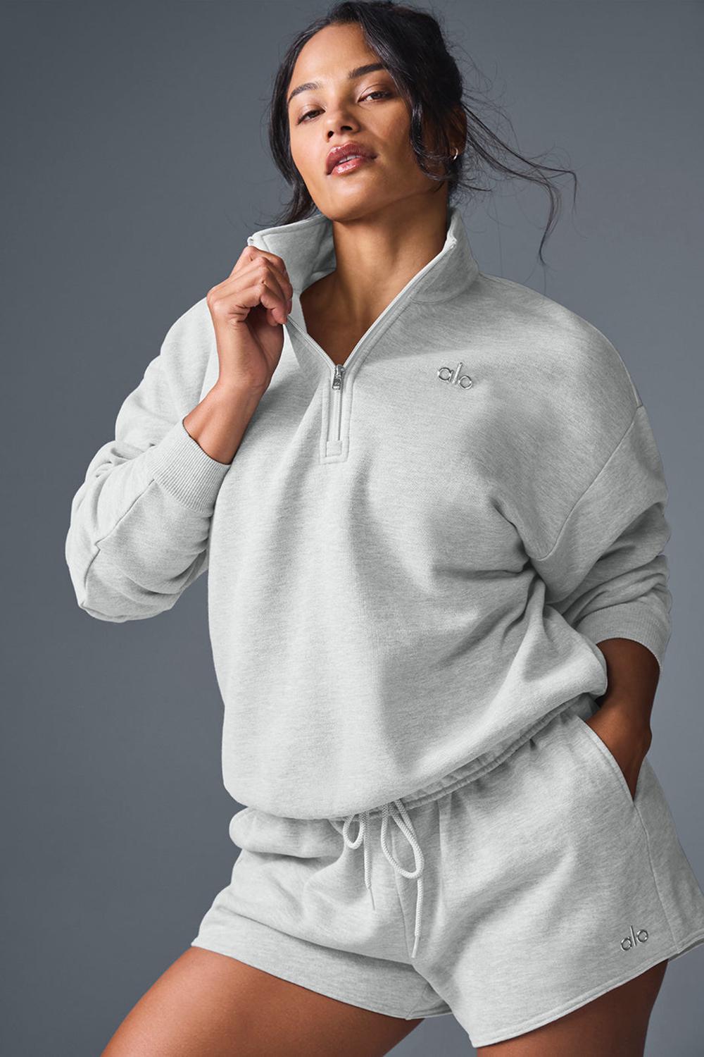 Alo Yoga Accolade 1/4 Zip Donna Pullover Grigie | Italia  JLE-236571