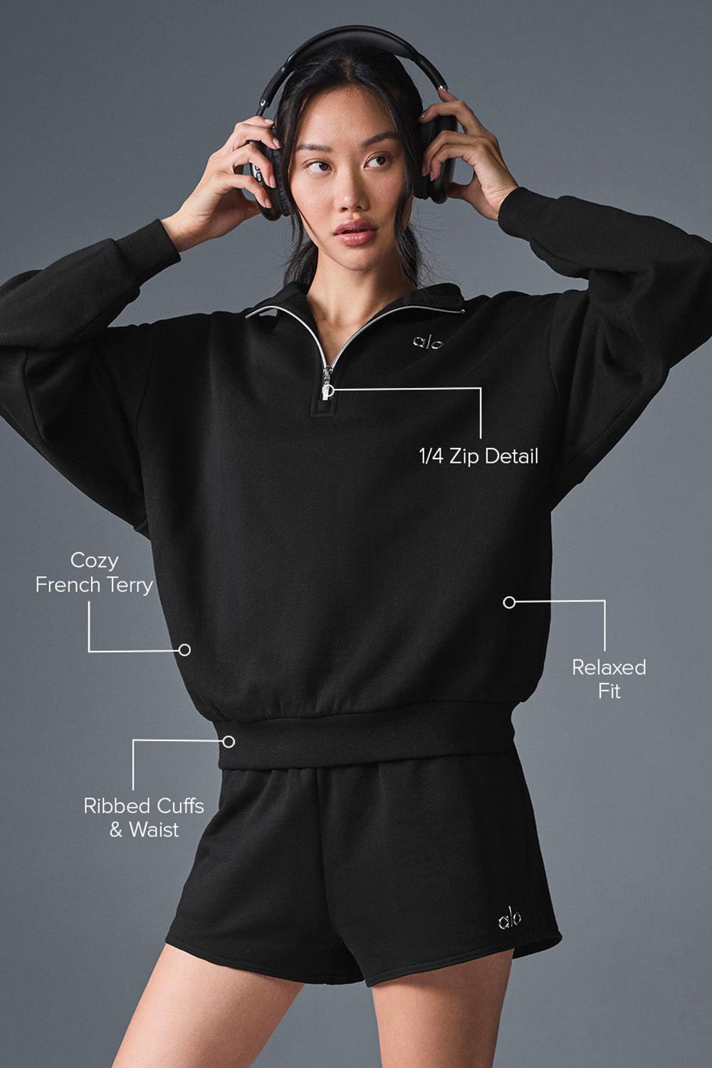 Alo Yoga Accolade 1/4 Zip Donna Pullover Nere | Italia  AXI-491568