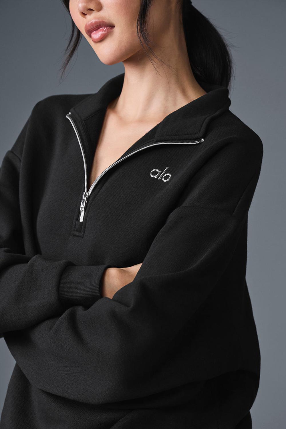 Alo Yoga Accolade 1/4 Zip Donna Pullover Nere | Italia  AXI-491568
