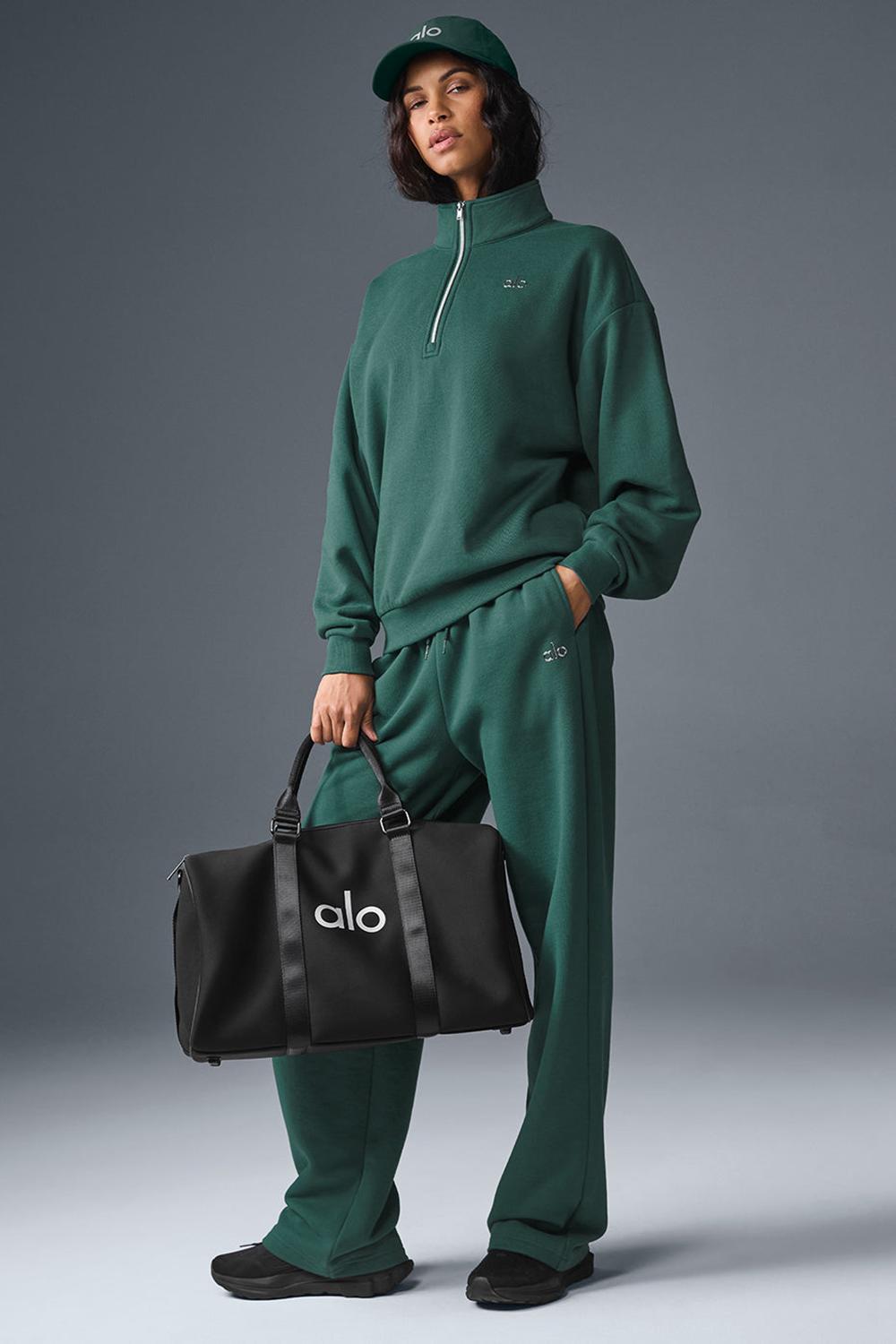 Alo Yoga Accolade 1/4 Zip Donna Pullover Winter Ivy | Italia  PFU-241937