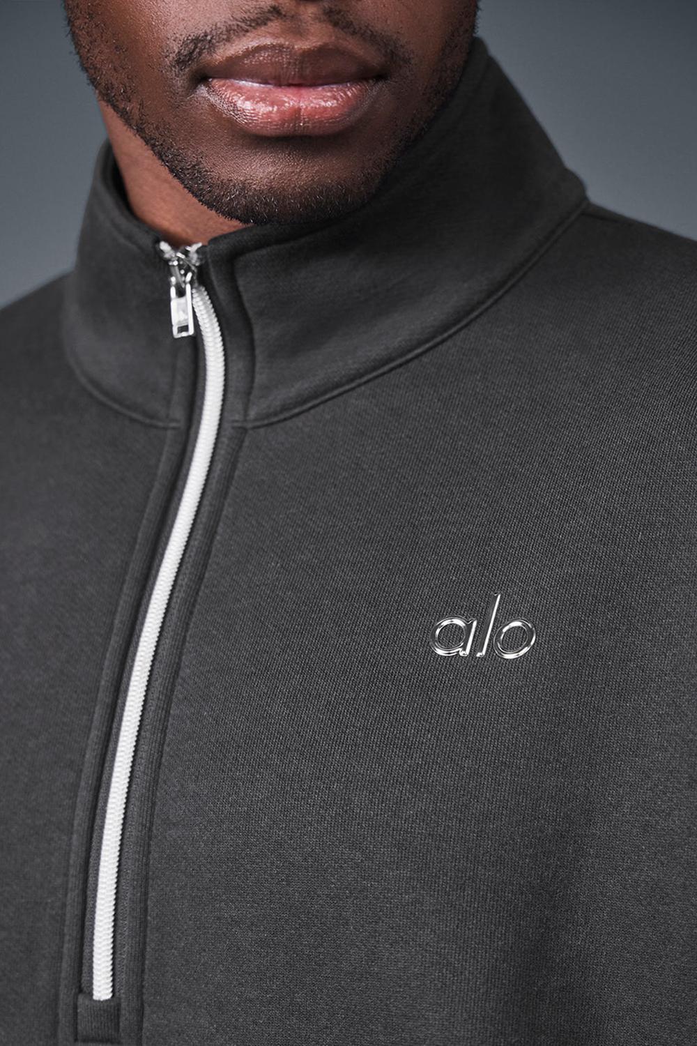 Alo Yoga Accolade 1/4 Zip Uomo Pullover Anthracite | Italia  UOG-428139