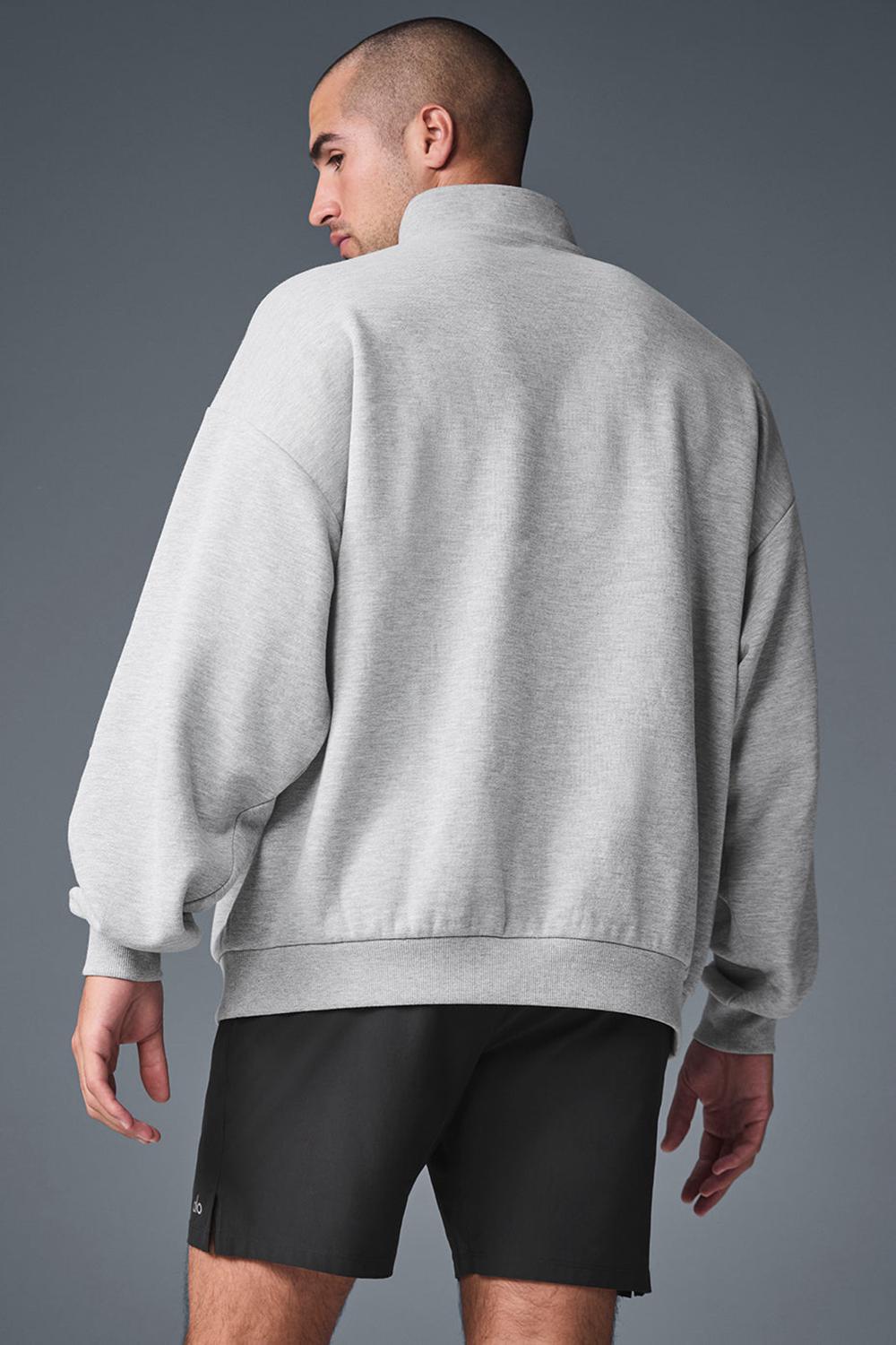 Alo Yoga Accolade 1/4 Zip Uomo Pullover Grigie | Italia  VRF-608513