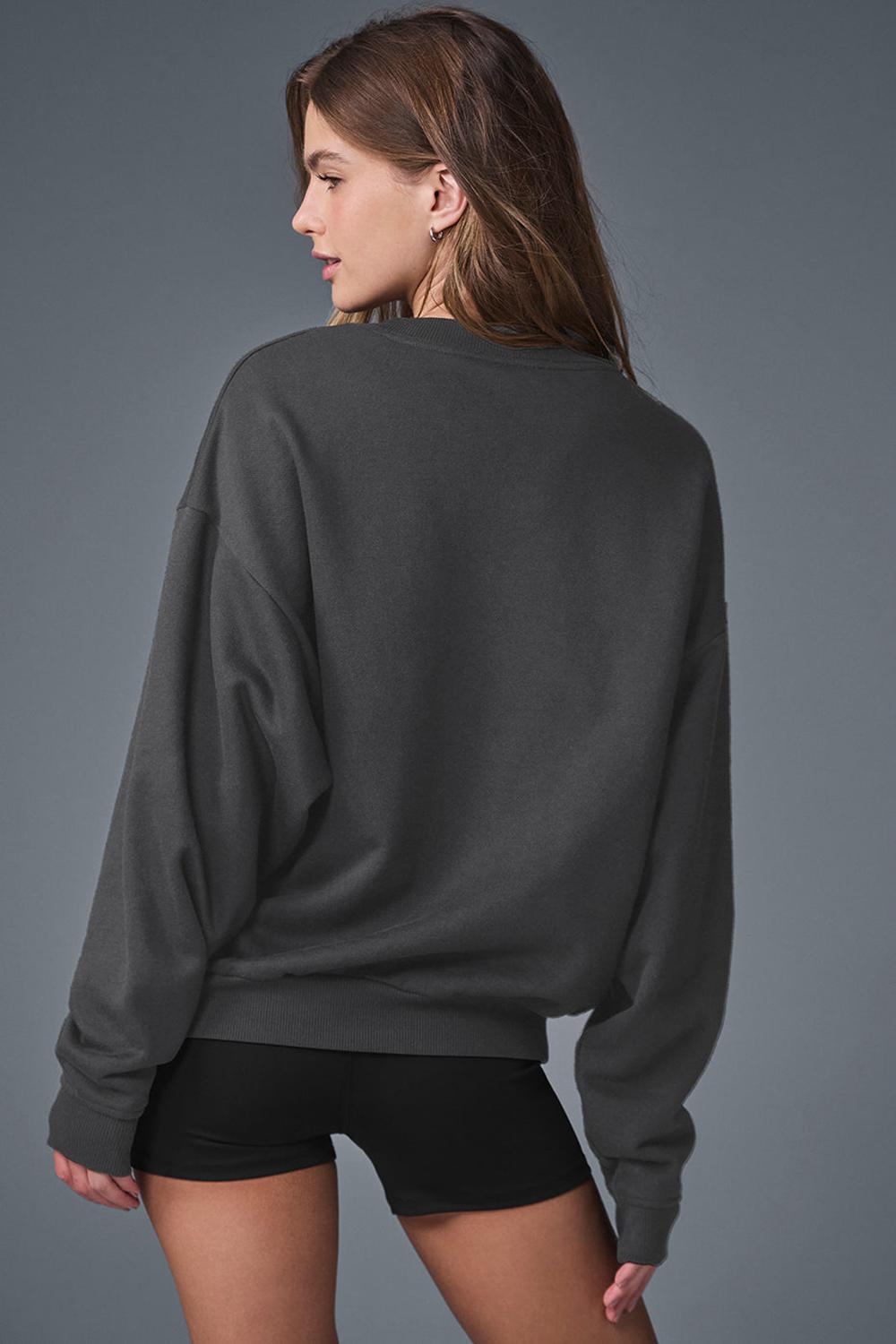Alo Yoga Accolade Crew Neck Donna Pullover Anthracite | Italia  WBA-395261