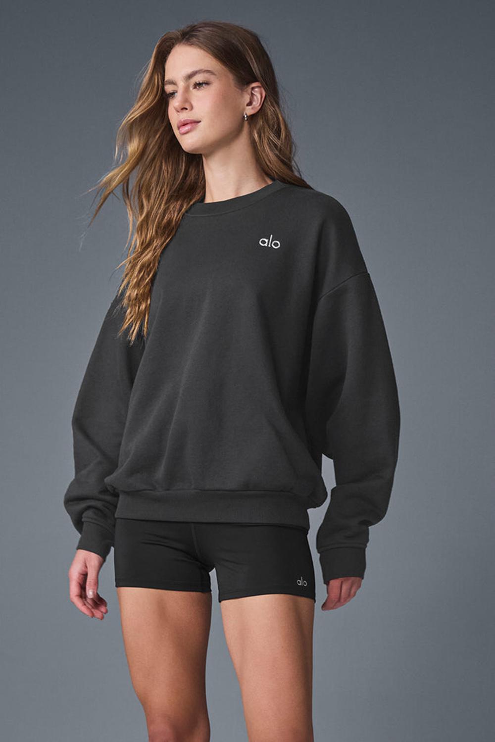 Alo Yoga Accolade Crew Neck Donna Pullover Anthracite | Italia  WBA-395261