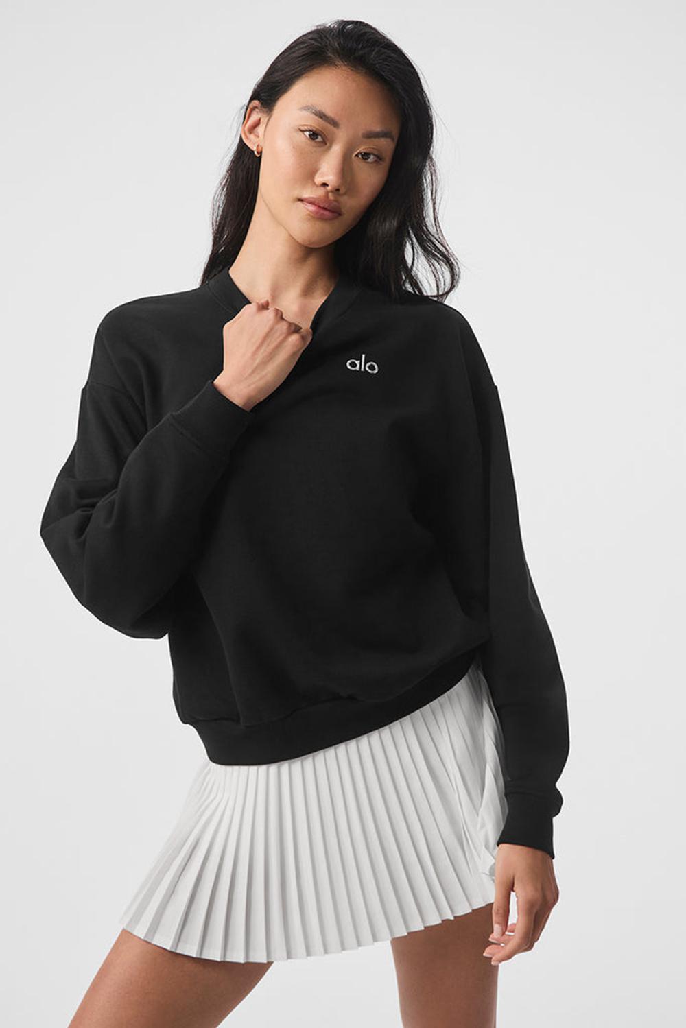Alo Yoga Accolade Crew Neck Donna Pullover Nere | Italia  HLN-980517