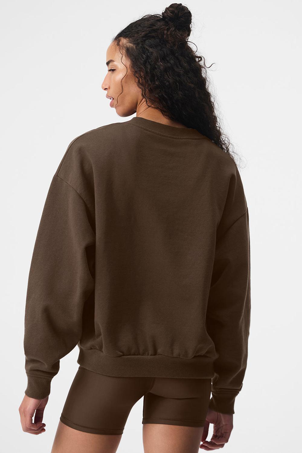 Alo Yoga Accolade Crew Neck Donna Pullover Espresso | Italia  WGI-846905