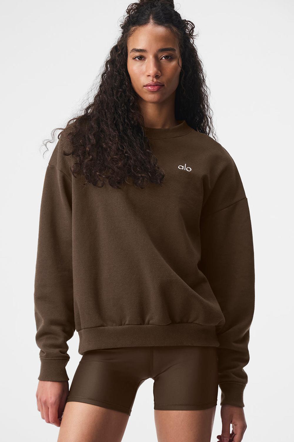 Alo Yoga Accolade Crew Neck Donna Pullover Espresso | Italia  WGI-846905
