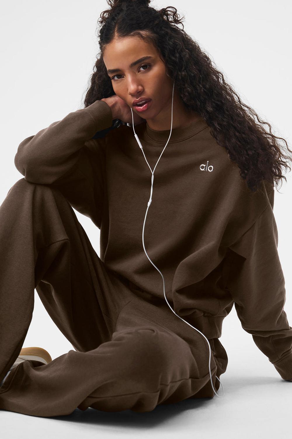 Alo Yoga Accolade Crew Neck Donna Pullover Espresso | Italia  WGI-846905