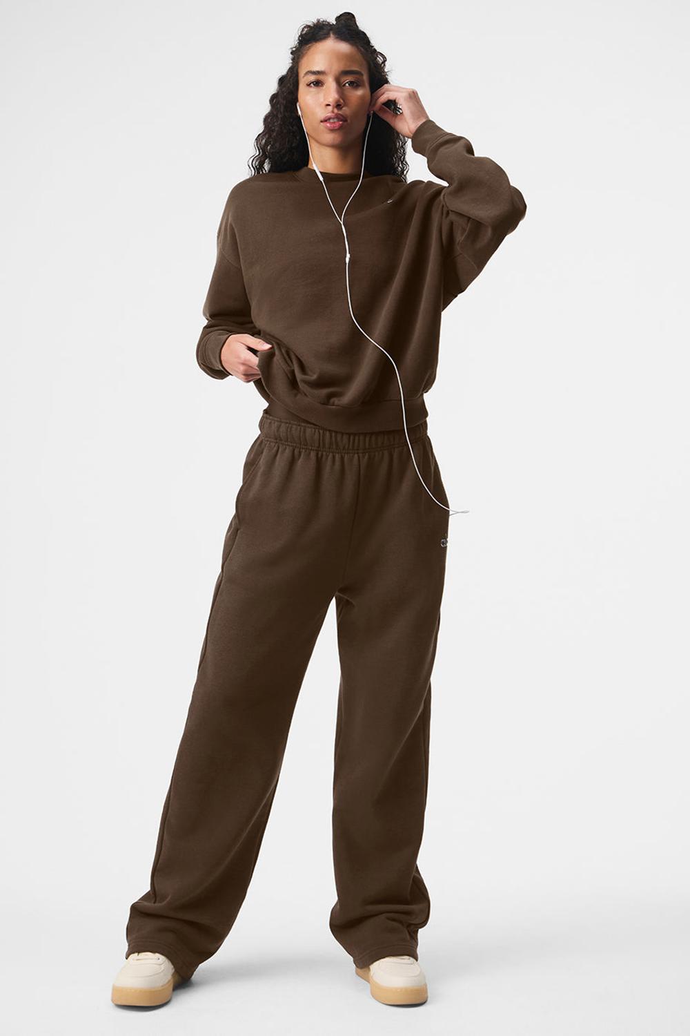 Alo Yoga Accolade Crew Neck Donna Pullover Espresso | Italia  WGI-846905