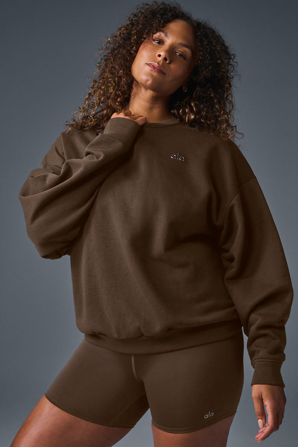 Alo Yoga Accolade Crew Neck Donna Pullover Espresso | Italia  WGI-846905