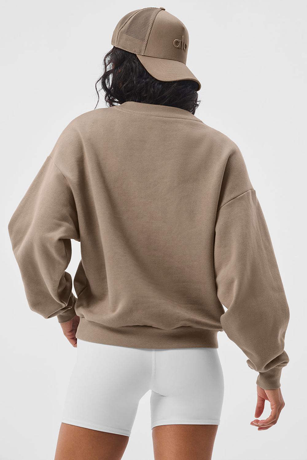 Alo Yoga Accolade Crew Neck Donna Pullover Gravel | Italia  GYR-683721