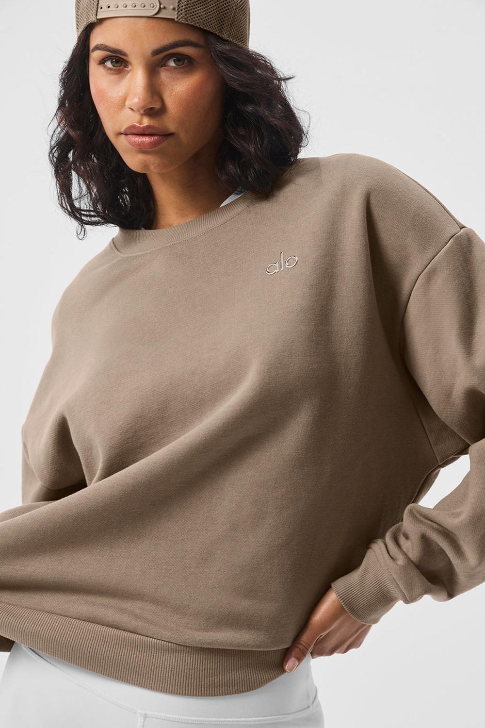 Alo Yoga Accolade Crew Neck Donna Pullover Gravel | Italia  GYR-683721