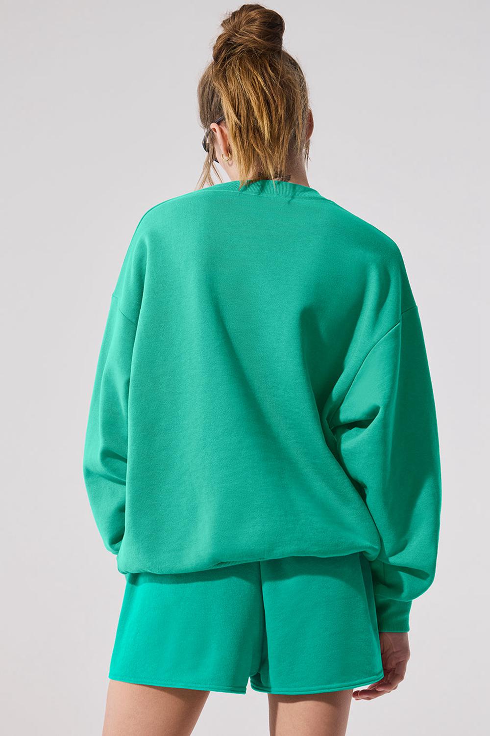 Alo Yoga Accolade Crew Neck Donna Pullover Verdi | Italia  ALO-964817