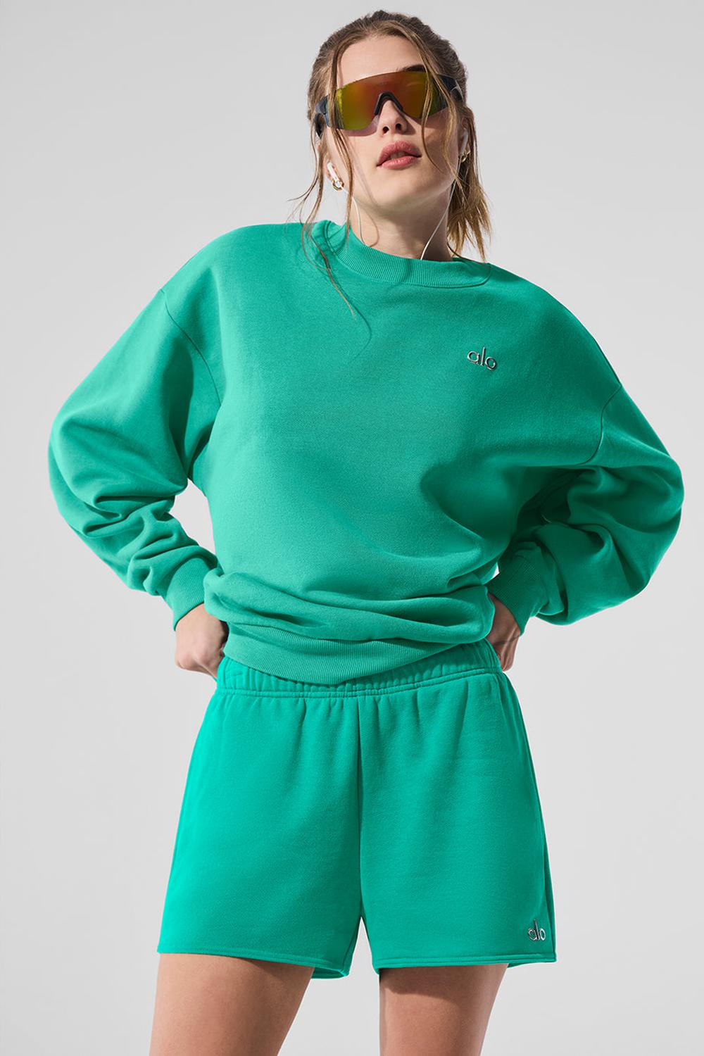 Alo Yoga Accolade Crew Neck Donna Pullover Verdi | Italia  ALO-964817