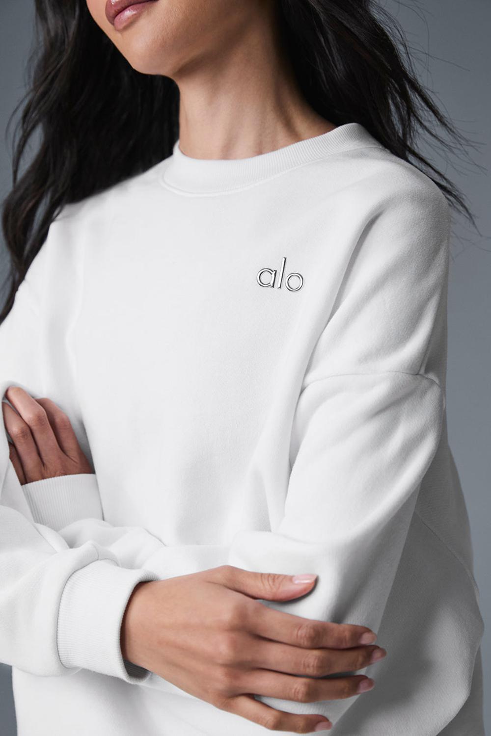 Alo Yoga Accolade Crew Neck Donna Pullover Bianche | Italia  FAX-298137