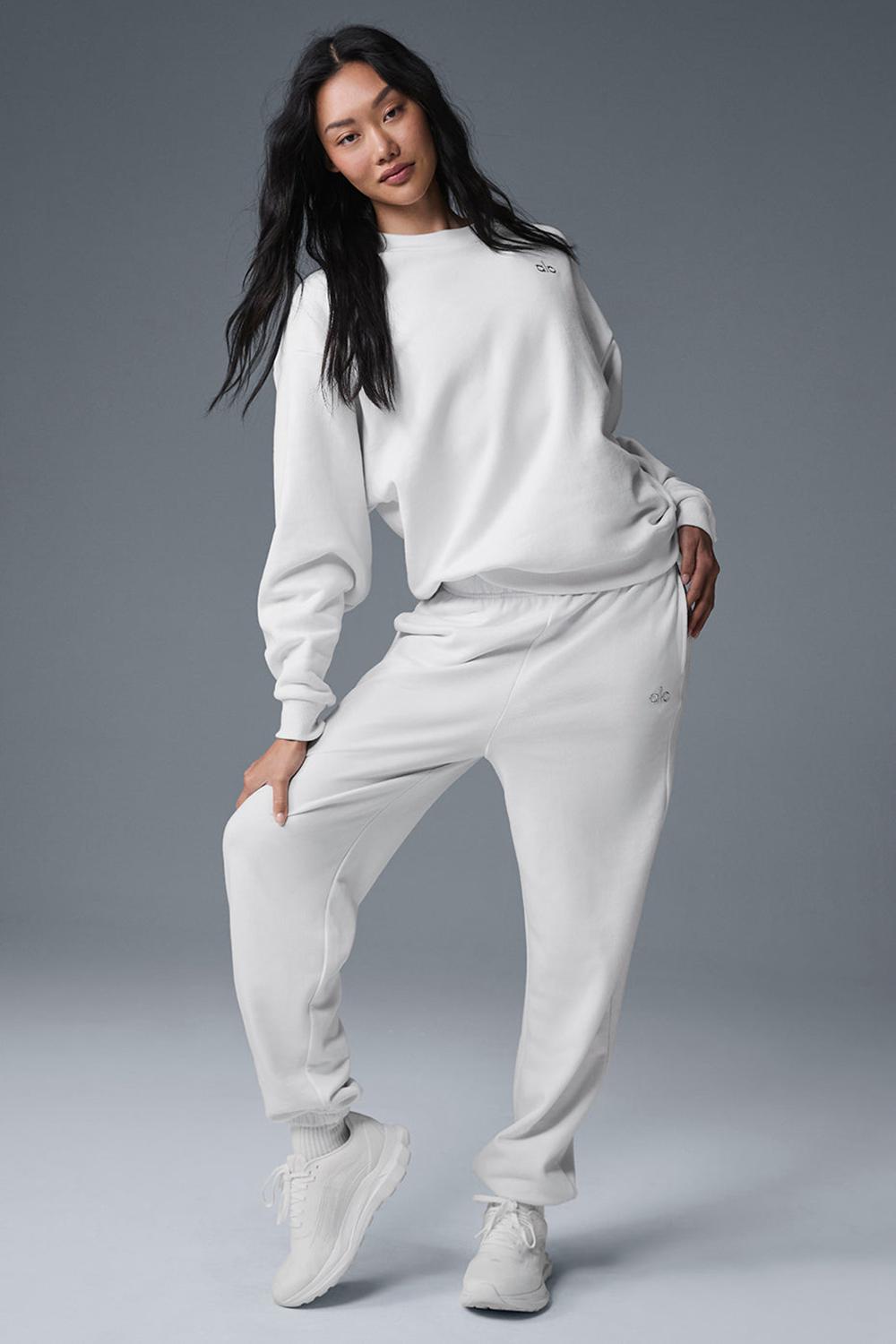 Alo Yoga Accolade Crew Neck Donna Pullover Bianche | Italia  FAX-298137