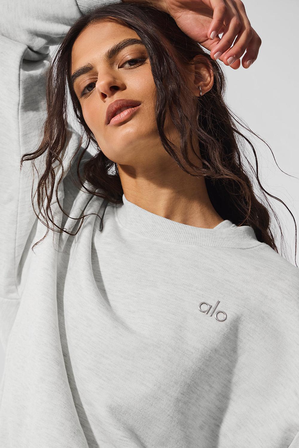 Alo Yoga Accolade Crew Neck Donna Pullover Bianche | Italia  BJF-654873