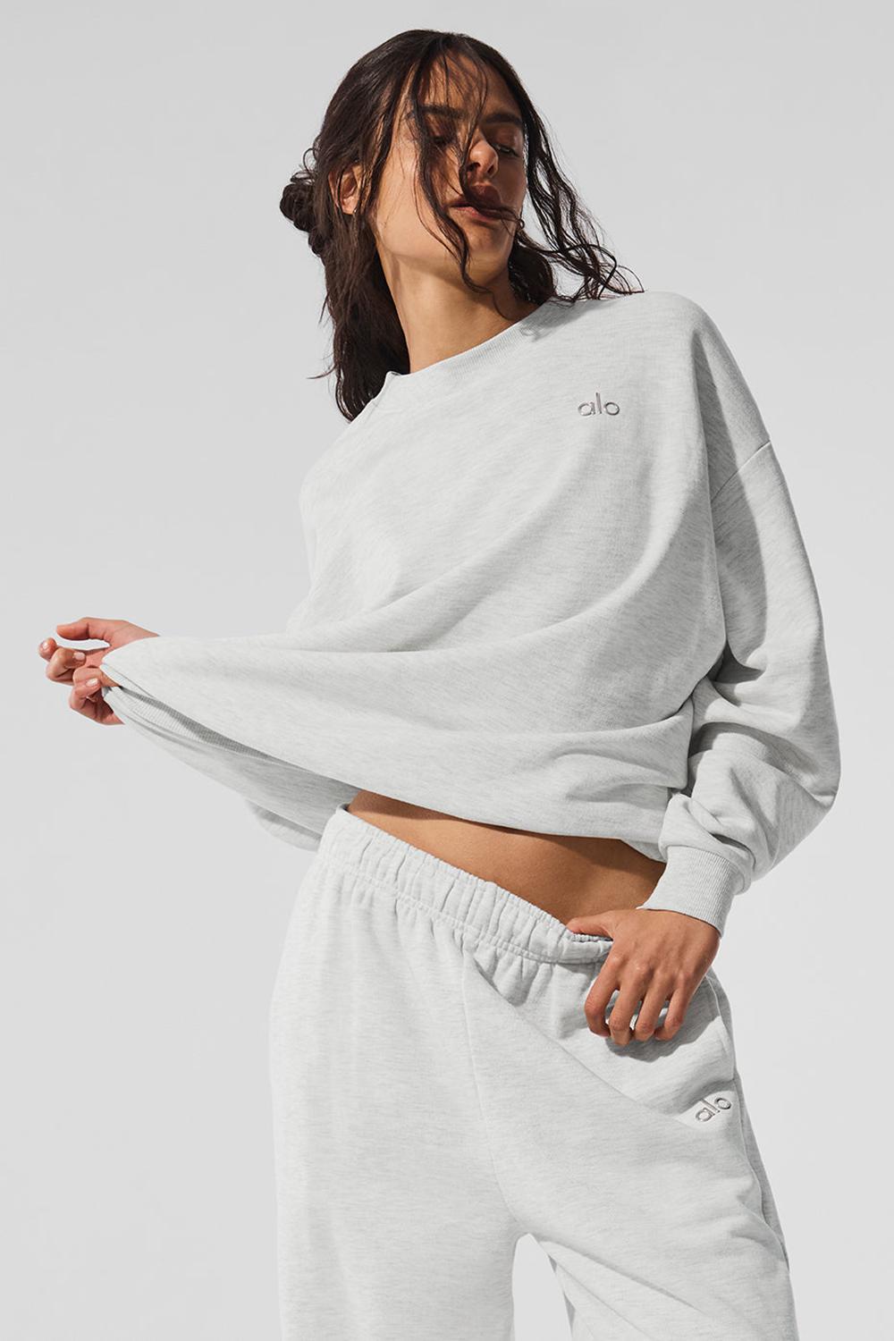 Alo Yoga Accolade Crew Neck Donna Pullover Bianche | Italia  BJF-654873