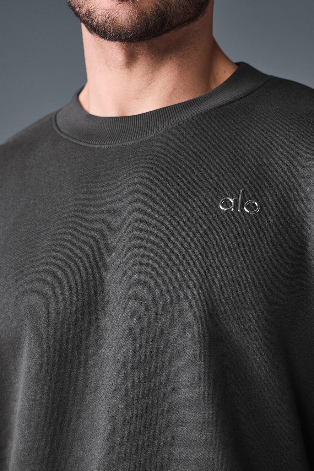 Alo Yoga Accolade Crew Neck Uomo Pullover Anthracite | Italia  LIM-783590