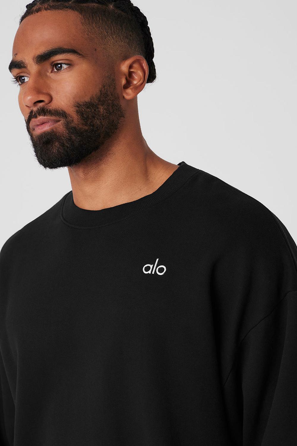 Alo Yoga Accolade Crew Neck Uomo Pullover Nere | Italia  BWS-176805