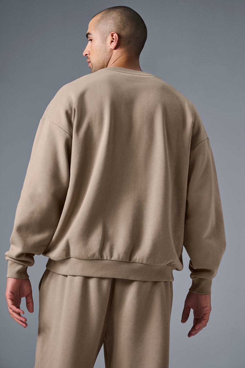 Alo Yoga Accolade Crew Neck Uomo Pullover Gravel | Italia  NWG-283106